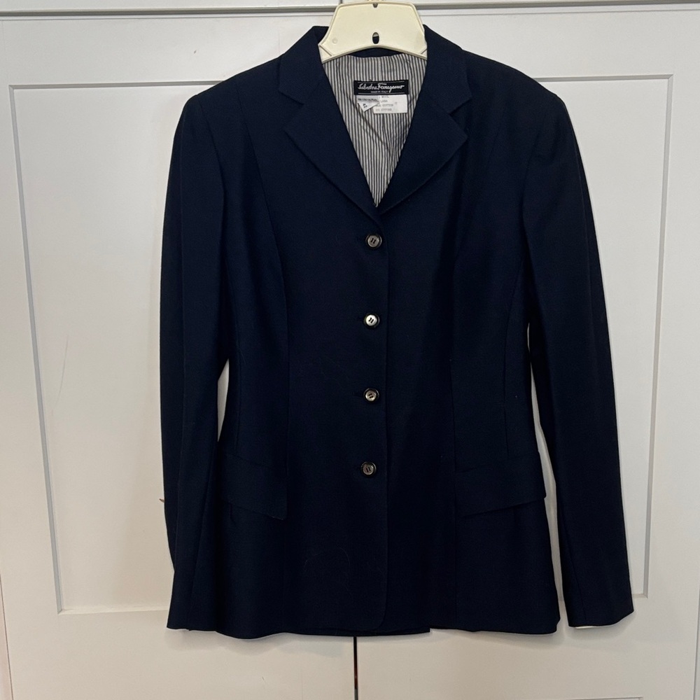 Salvatore Ferragamo Dark Blue Women's Blazer-NWT